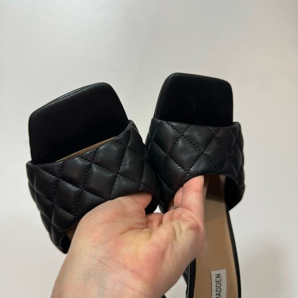 STEVE MADDEN SIGNIFY BLACK Slip-on Sandals Size 9,5 - Picture 5 of 7